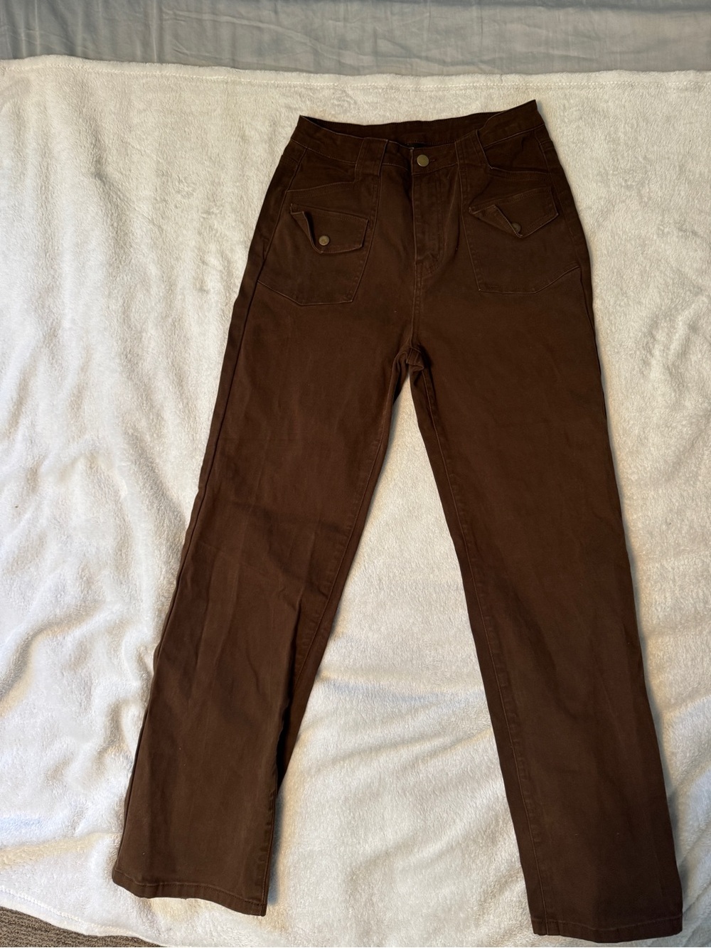Cider Straight Leg Pants in Brown Size Medium Like New